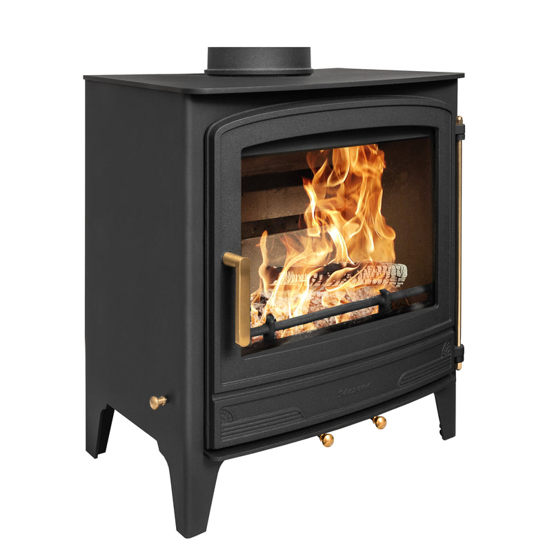 Mazona Warwick multifuel stove on white background 