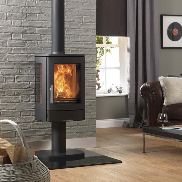ACR Neo 3P Eco Woodburning Stove With Pedestal Base Freestanding, Eco Design Approved, Defra Approved