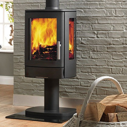 ACR Neo 3P Eco Woodburning Stove With Pedestal Base Freestanding, Eco Design Approved, Defra Approved
