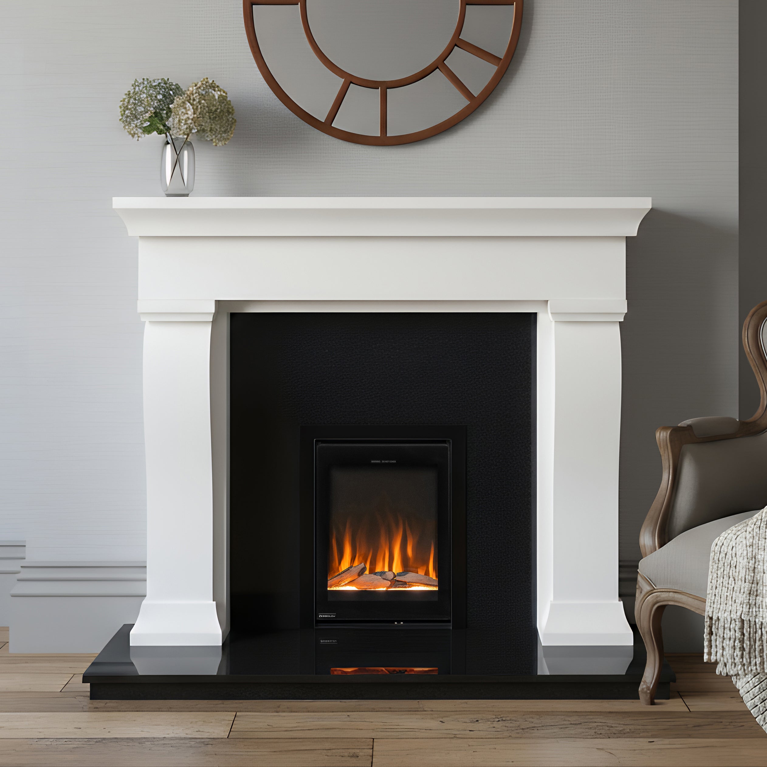 Mazona Clovelly 400 5kW 3 Sided Glass Trim Stove, Multifuel