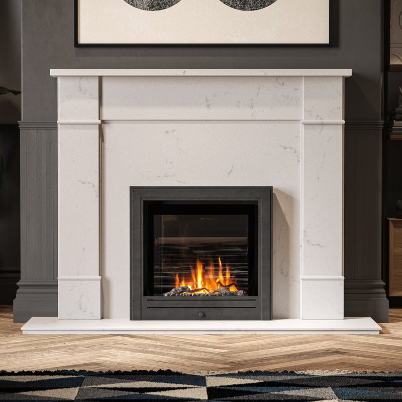 Ezee Glow Pulse Widescreen Black Inset Electric Fire With Metal Trim