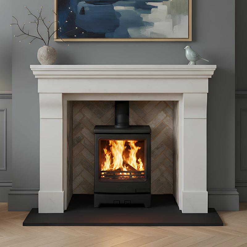 Mazona Kingsmere 5kW Multifuel Woodburning Stove Black Edition, Freestanding, Eco Design Approved, Defra Approved