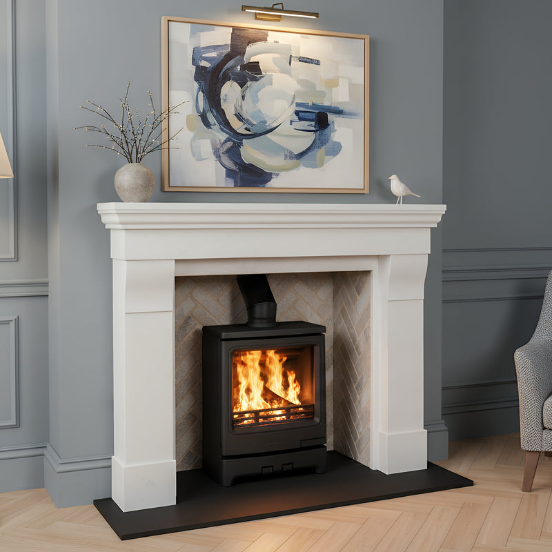 Mazona Kingsmere 5kW Multifuel Woodburning Stove Black Edition, Freestanding, Eco Design Approved, Defra Approved