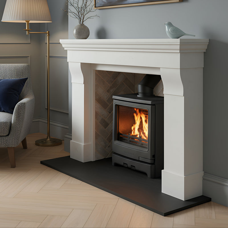 Mazona Kingsmere 5kW Multifuel Woodburning Stove Black Edition, Freestanding, Eco Design Approved, Defra Approved