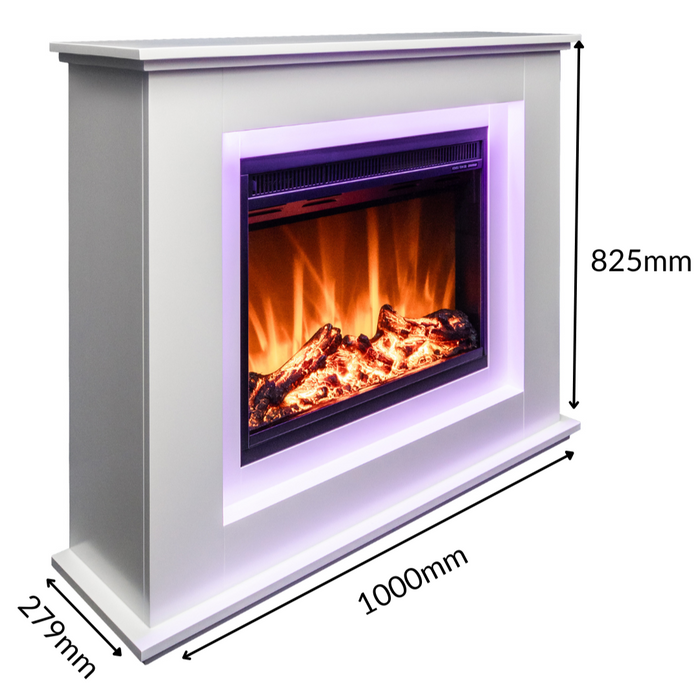 Ezee Glow Nova Electric Fire Suite