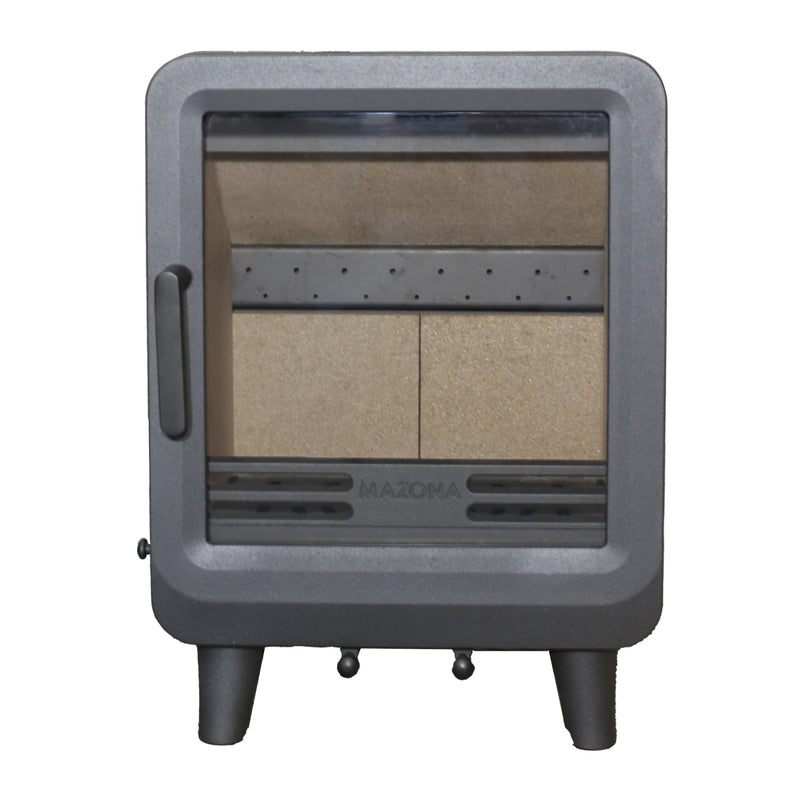 Mazona Heatwave 5kW Multifuel Woodburning Stove, Grey Freestanding Eco Design Approved, Defra Approved
