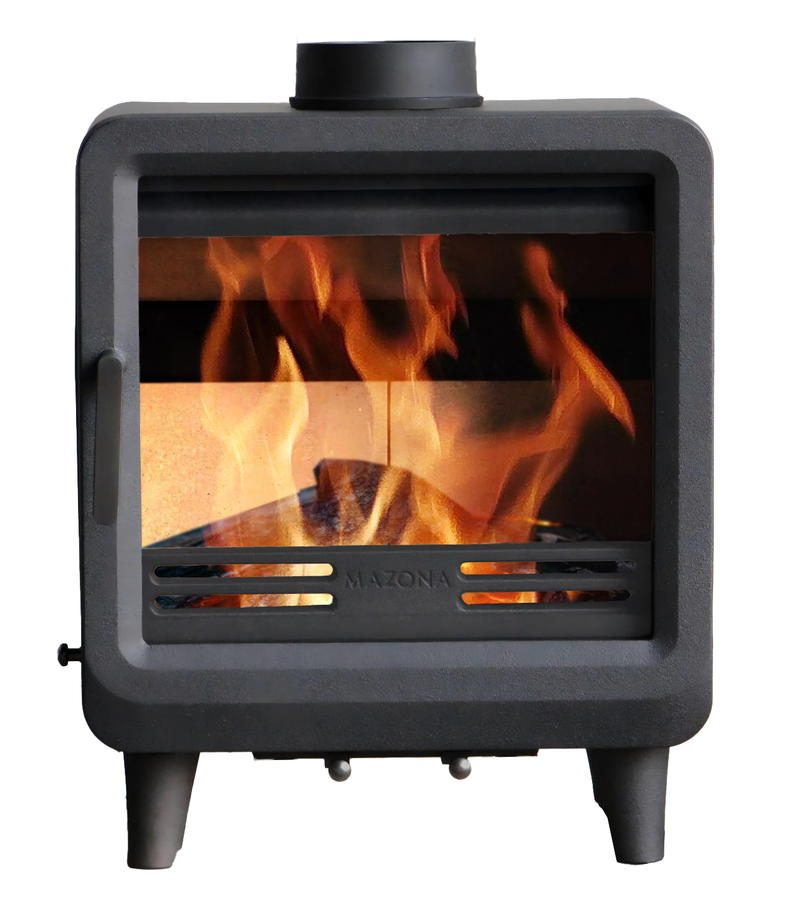 Mazona Heatwave 5kW Widescreen Multifuel Woodburning Stove, Freestanding, Eco Design, Approved Defra Approved