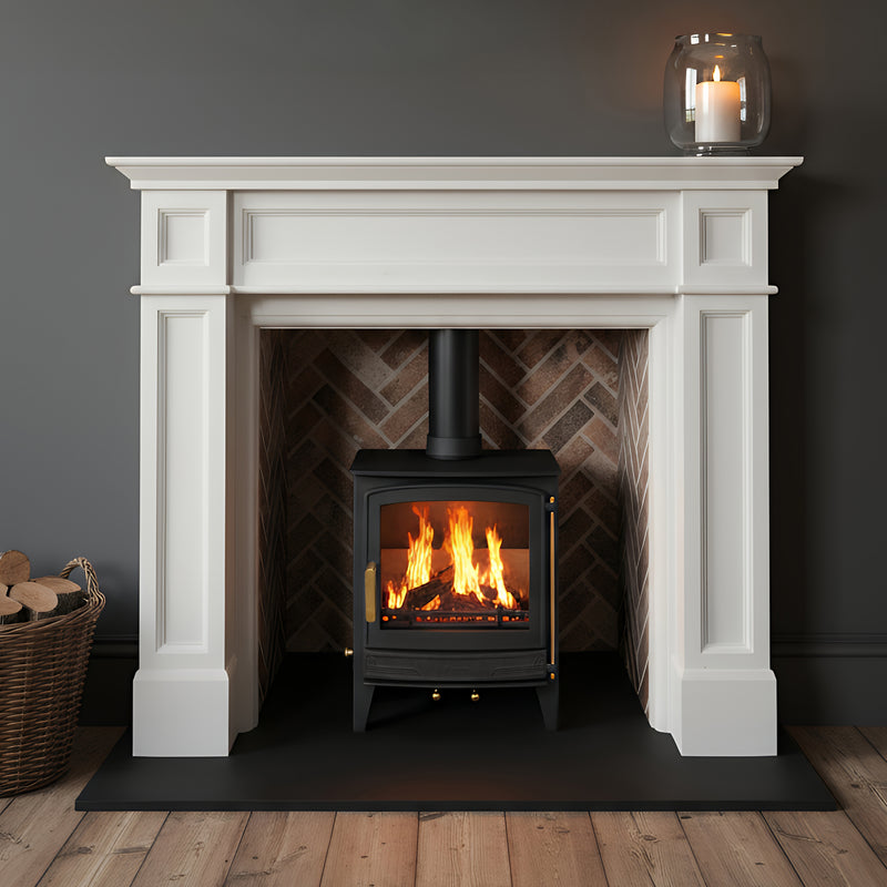 Mazona Warwick 8 kW Multifuel Woodburning Stove, Freestanding, Eco Design Approved, Defra Approved