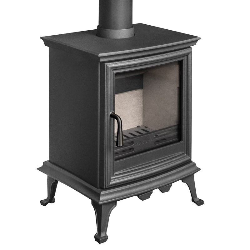 Mazona Bedford 5kW Stove in Grey, Multifuel, Woodburning, Freestanding, Eco Design Approved, Defra Approved