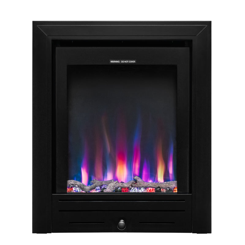 Ezee Glow Pulse Black Inset Electric Fire With Metal Trim