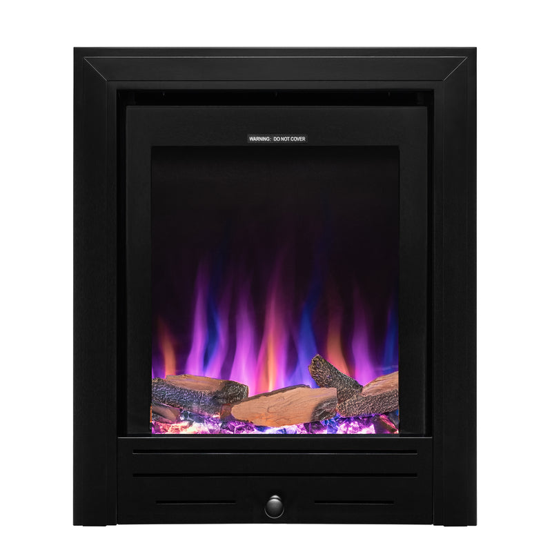 Ezee Glow Pulse Black Inset Electric Fire With Metal Trim
