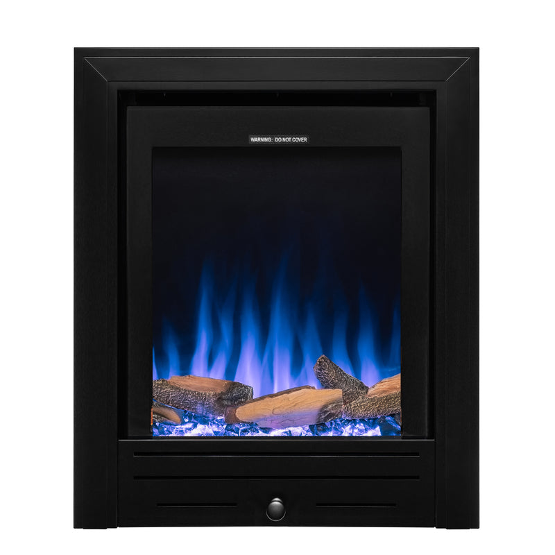 Ezee Glow Pulse Black Inset Electric Fire With Metal Trim