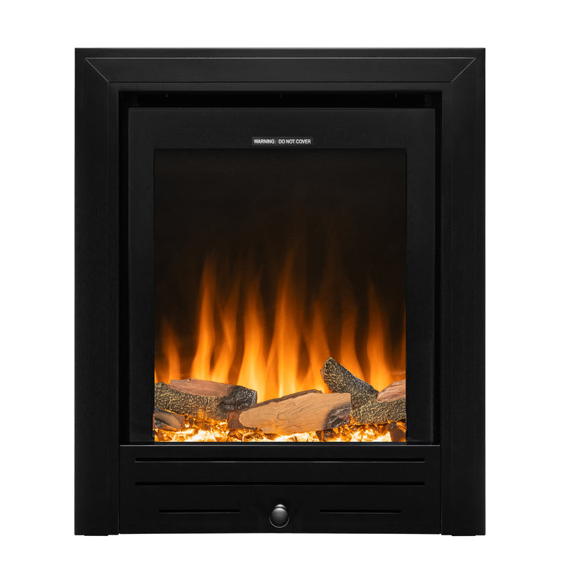 Ezee Glow Pulse Black Inset Electric Fire With Metal Trim