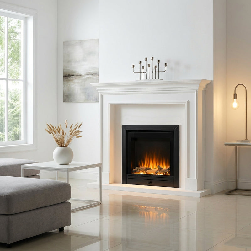 Ezee Glow Pulse Widescreen Black Inset Electric Fire With Metal Trim