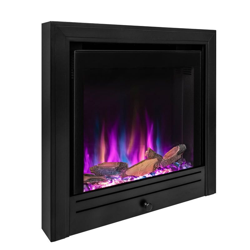 Ezee Glow Pulse Widescreen Black Inset Electric Fire With Metal Trim
