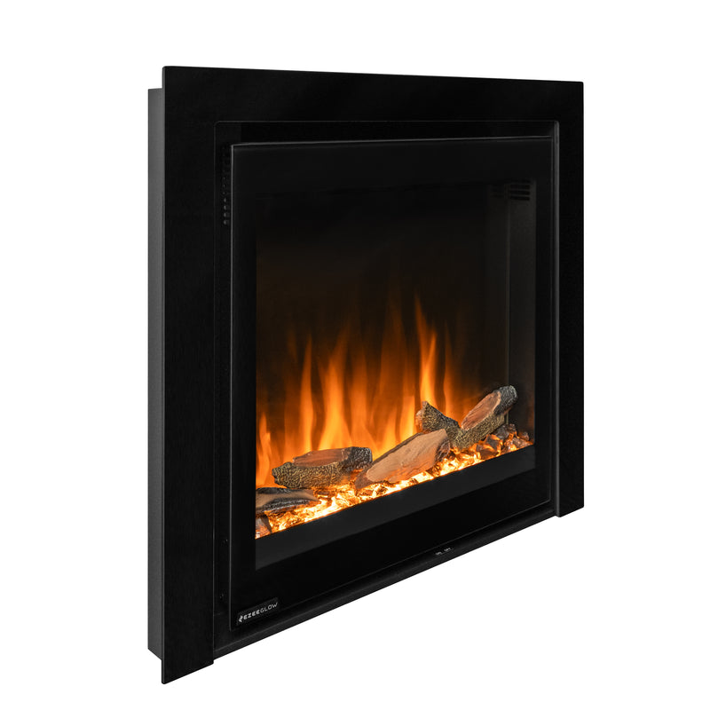Ezee Glow Pulse Widescreen Black inset Electric Fire With  Glass Trim