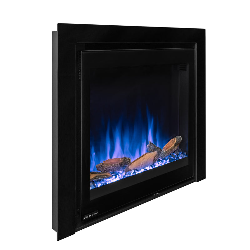 Ezee Glow Pulse Widescreen Black inset Electric Fire With  Glass Trim