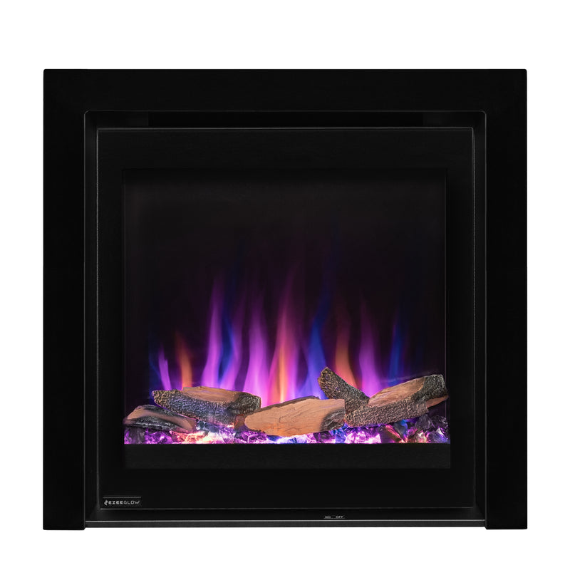 Ezee Glow Pulse Widescreen Black inset Electric Fire With  Glass Trim