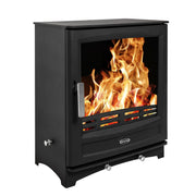 Arizona, A07 Eco, 7kW, Stove, Multi-Fuel Stove, Free Standing, Eco Design Approved, Defra Approved side view on white background