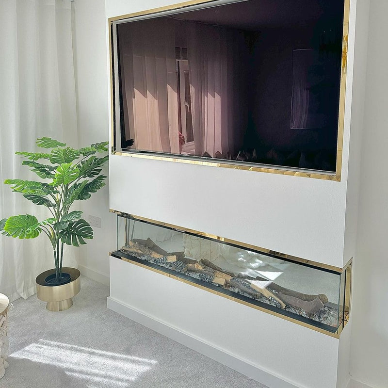 Ezee Glow 60'' Celestial Built-In Media Wall Electric Fire