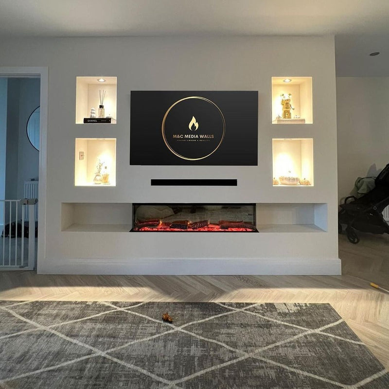 Ezee Glow 60'' Celestial Built-In Media Wall Electric Fire