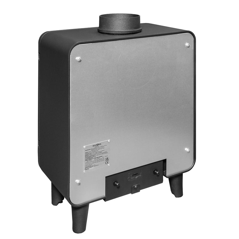 Mazona Heatwave 5kW Widescreen Multifuel Woodburning Stove, Freestanding, Eco Design, Approved Defra Approved
