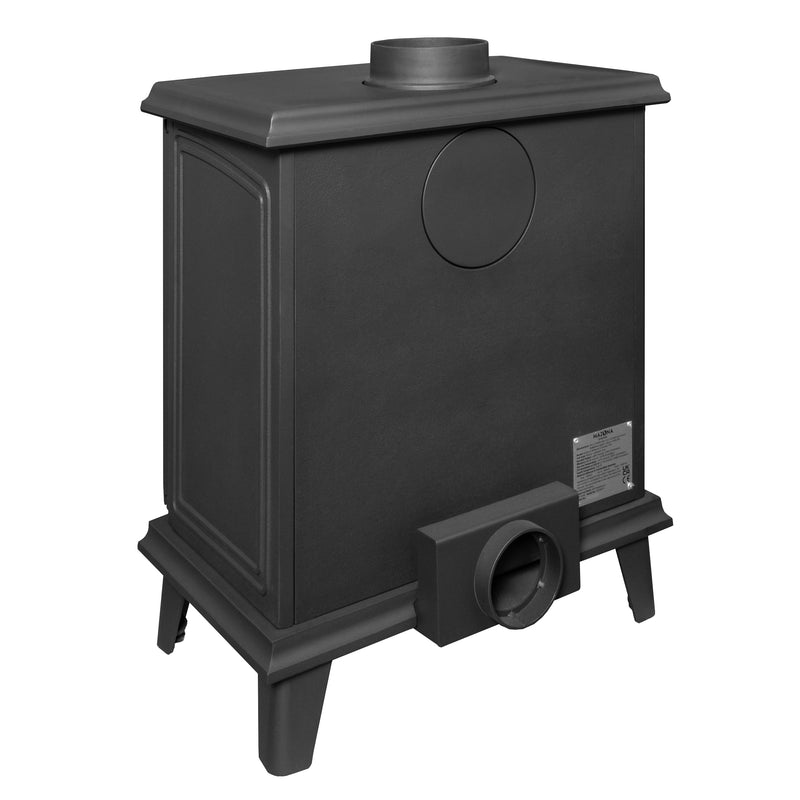 Mazona Cheshire 7kW Multifuel Woodburning Stove in Satin Black, Eco Design Approved, Defra Approved