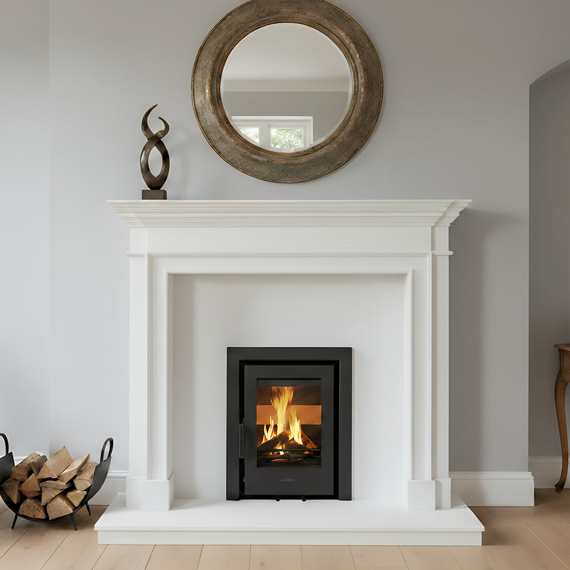 Mazona Clovelly 400 5kW Steel 3 Sided Trim Stove, Multifuel, Woodburning, Cassette, Inset, Eco Design Approved, Defra Approved