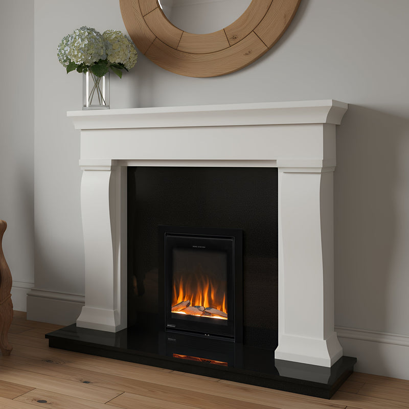 Ezee Glow Pulse Black Inset Electric Fire With Glass Trim