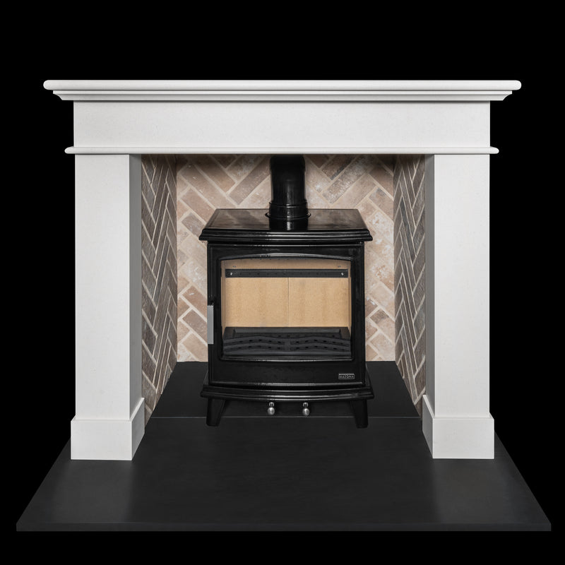 Mazona Cheshire 7kW Black Enamel Multifuel Woodburning Stove, Eco Design Approved, Defra Approved