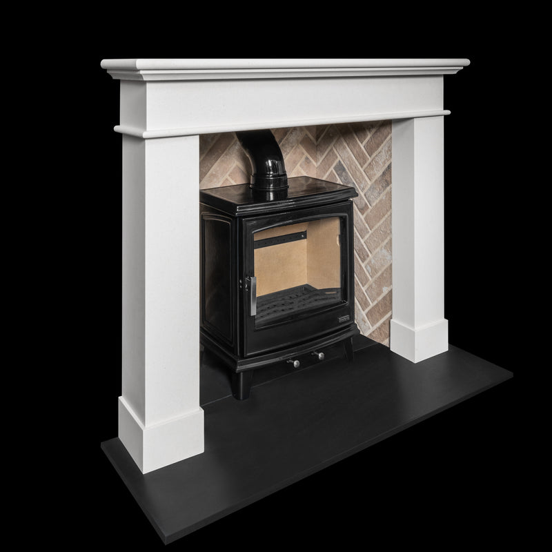 Mazona Cheshire 5kW Black Enamel Multifuel Woodburning Stove, Eco Design Approved, Defra Approved