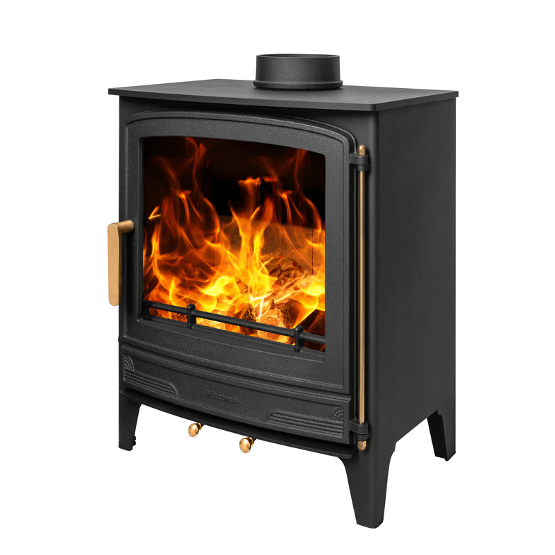 Mazona Warwick 8 kW Multifuel Woodburning Stove, Freestanding, Eco Design Approved, Defra Approved