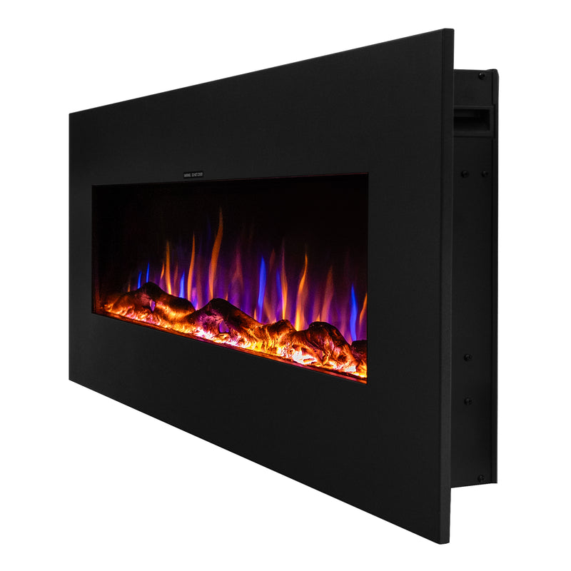 Ezee Glow Grand Zara 60" Metal Frame Wall Mounted or Recessed / Built-In Electric Fire
