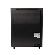The back of a Ezee Glow Pulse Black Inset Electric Fire With Glass Trim
