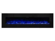 blue flame Ezee Glow XL Zara 72"  Black Wall Mounted or Recessed / Built In Electric Fire