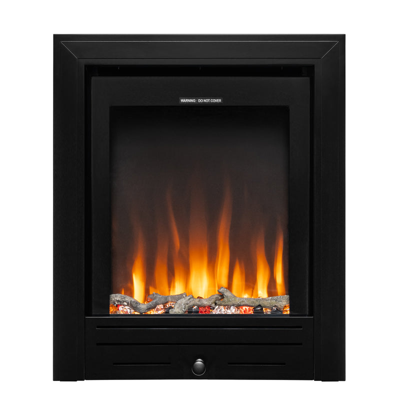 electric fire on white background with flame 