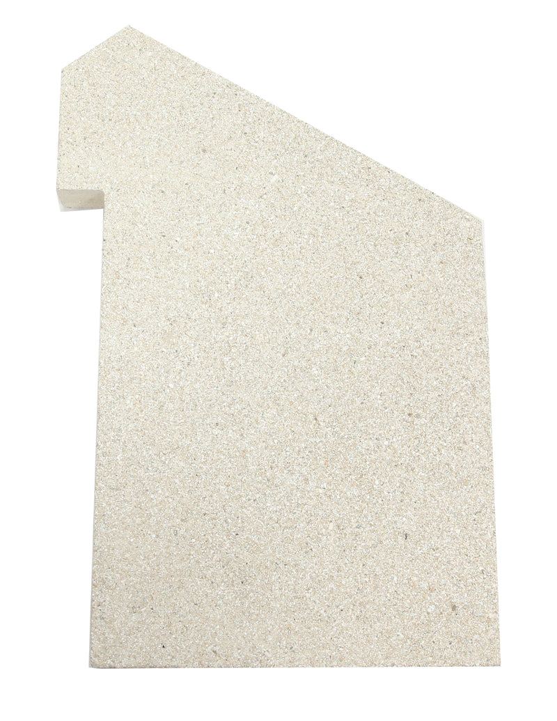 Mazona Eco Heatwave 5kW Left Brick  for multifuel stove on white background front facing 