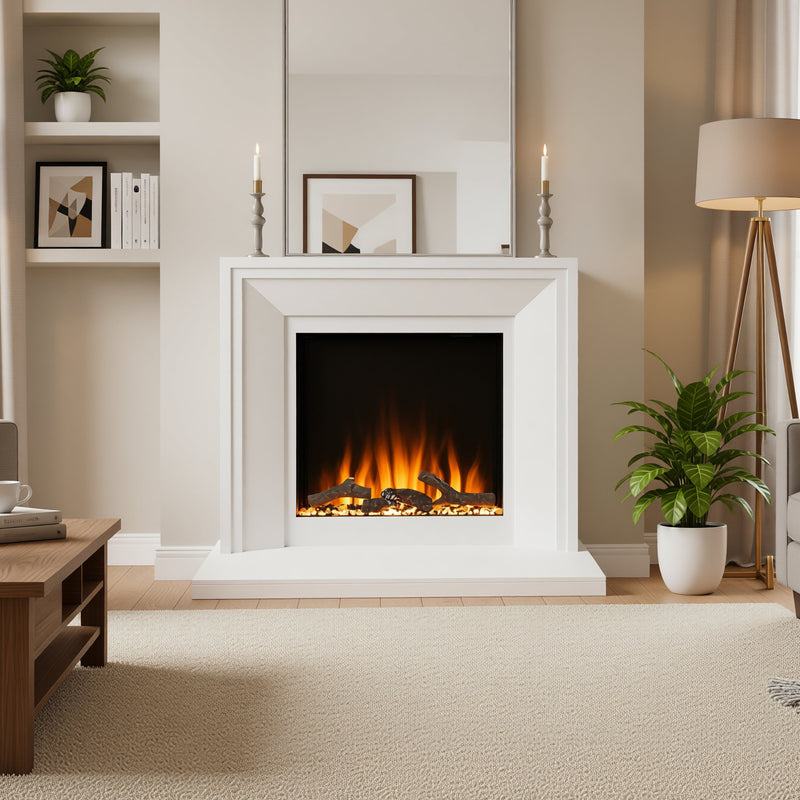 fire in living room 