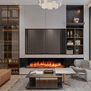 Ezee Glow Expanse 72" Built-In Media Wall Electric Fire living area cosy