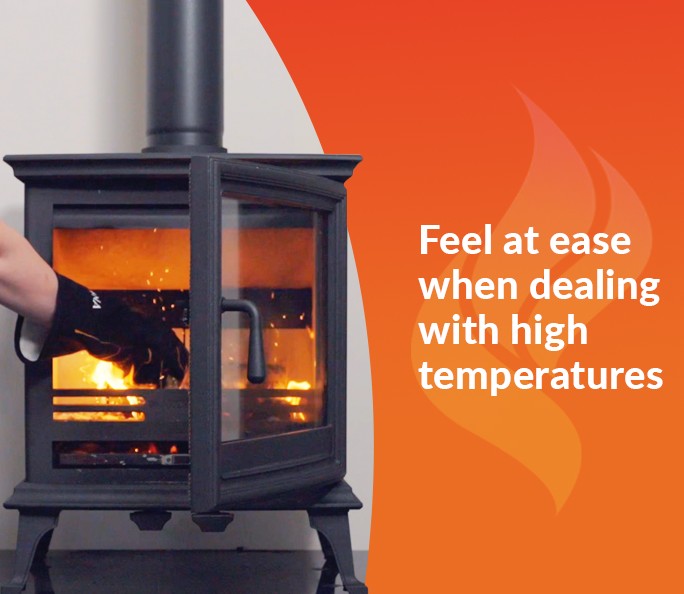 Mazona Stoves wood burner heat resistant single black glove