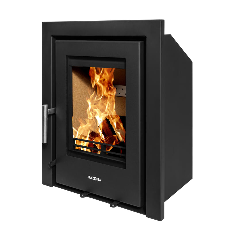 Mazona Clovelly 400 5kW Steel 3 Sided Trim Stove, Multifuel, Woodburning, Cassette, Inset, Eco Design Approved, Defra Approved
