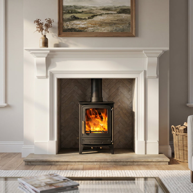 Mazona Warwick 5 kW Multifuel Woodburning Stove, Freestanding, Eco Design Approved, Defra Approved