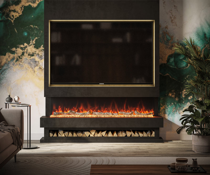 Ezee Glow Celestial 72" Electric Fire Self Build Media Wall Kit