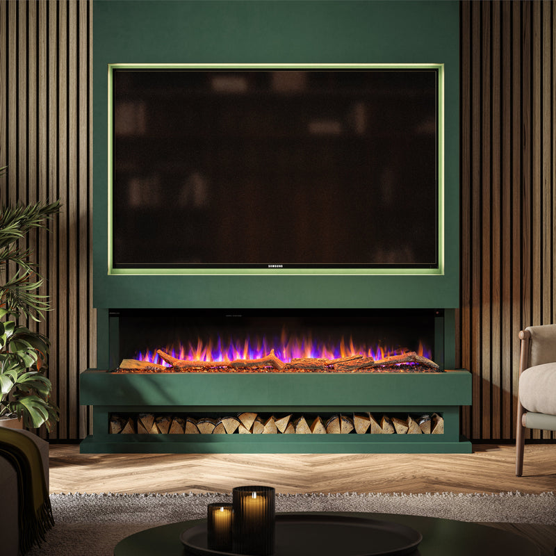 Ezee Glow Celestial 72" Electric Fire Self Build Media Wall Kit