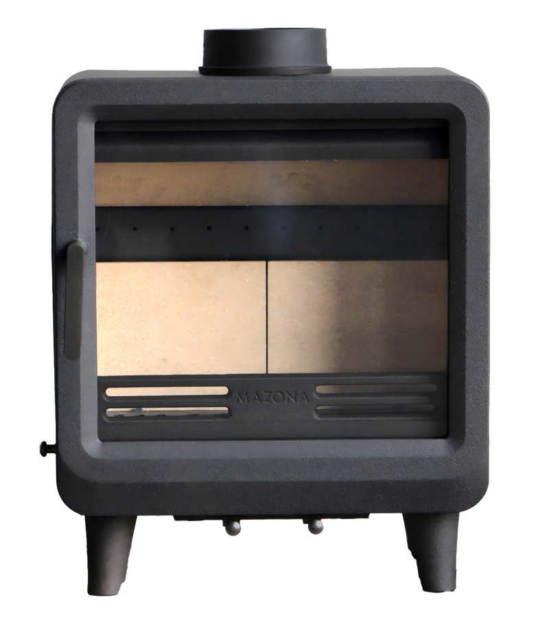 Mazona Heatwave 5kW Widescreen Multifuel Woodburning Stove, Freestanding, Eco Design, Approved Defra Approved