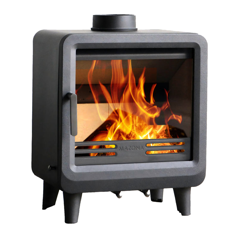 Mazona Heatwave 8kW Multifuel Woodburning Stove, Freestanding, Eco Design Approved, Defra Approved