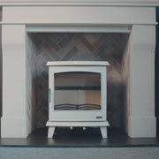 Cream enamel wood stove video 
