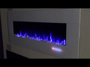 Zara White Wall Mounted Electric Fire In Use Video