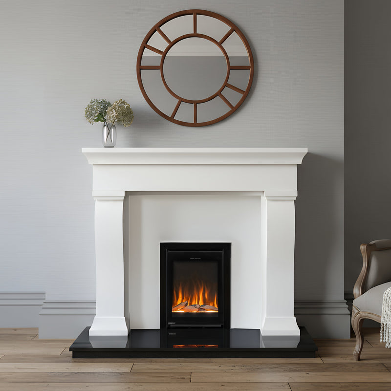 Ezee Glow Pulse Black Inset Electric Fire With Glass Trim