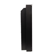 The side of a Ezee Glow Pulse Black Inset Electric Fire With Glass Trim
